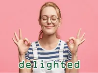 Định nghĩa & cách phát âm từ delighted