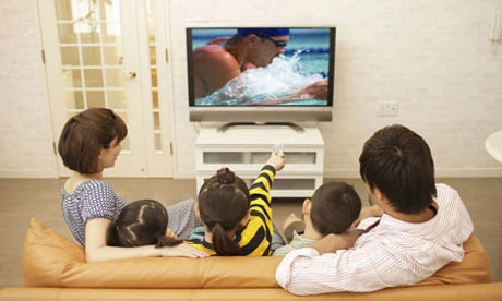 They are watching TV now