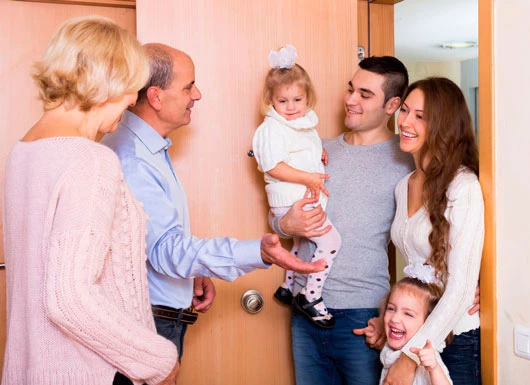 He visited his parents every weekend