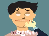 Định nghĩa & cách phát âm từ hesitate